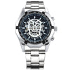 Men Skull Stainless Steel Auto Mechanical Wrist Watch