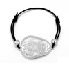 Hollow Flower Skull Crystal Charm Bracelet