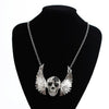 Angel Skeleton Hollow Skull Head Necklaces
