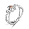 Skull Skeleton Floral CZ Ring