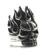Punk Rock Hot Flame Skull Ring