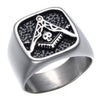 Hot Punk Masonic Skull Wedding Rings