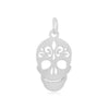 Stainless Steel Polished Hollow Skull Head Charm
