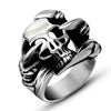 Vintage Titanium Skull Claw Ring
