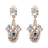 Crystal Fashion Statement skull Long Earrings