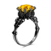 Multi-Color Cubic Zircon Skull Wedding Rings