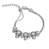 Zinc Alloy Three Skull Bracelets