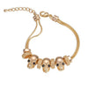 Zinc Alloy Three Skull Bracelets