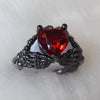 Hand Skeleton Heart Skull Ring