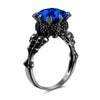 Multi-Color Cubic Zircon Skull Wedding Rings
