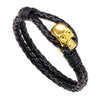 Vintage Gold Silver Genuine Leather Weave Bracelets