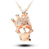 Crystal Crown Skull Skeleton Necklaces