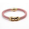 Punk Genuine Skull Leather Bracelet