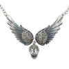 Crystal Angel Wings Skull Choker Necklaces