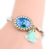 Crystal Alloy Multi-Color Skull Charm Bracelets