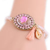 Crystal Alloy Multi-Color Skull Charm Bracelets