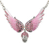 Crystal Angel Wings Skull Choker Necklaces