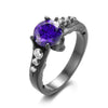 Crystal Angel Wings Skull Rings