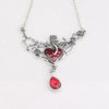 Gothic Rose Vintage Blood Heart Necklace