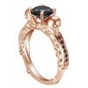 Trendy Zircon Rose Gold Skull Rings