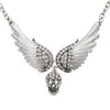 Crystal Angel Wings Skull Choker Necklaces