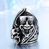 Clown Skull Design Biker Rings