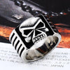 Men's Punk Biker Motorcycle Skull Skeleton Ring