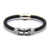 Punk Genuine Skull Leather Bracelet