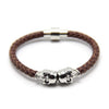 Punk Genuine Skull Leather Bracelet