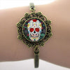 Sugar Skull Bracelets Skeleton Glass