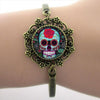 Sugar Skull Bracelets Skeleton Glass