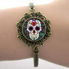 Sugar Skull Bracelets Skeleton Glass