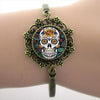 Sugar Skull Bracelets Skeleton Glass