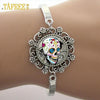 Sugar Skull Bracelets Skeleton Glass