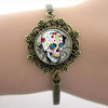 Sugar Skull Bracelets Skeleton Glass