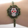 Sugar Skull Bracelets Skeleton Glass