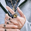 Unique Stylistic Evil Eye Ring for Men