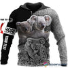 Grey Cute Koala Hoodie Personalized Unisex Hoodie HG