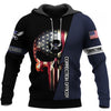 Skull Gift Gift For Army US Correction Officer Skull Unisex US Size Hoodie Zipup Longsleeve T-shirt