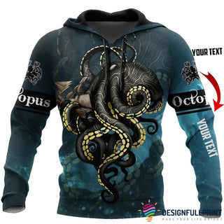 Strong Personalized Octopus King Gothic Tattoo Octopus Hoodie HG