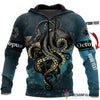 Strong Personalized Octopus King Gothic Tattoo Octopus Hoodie HG