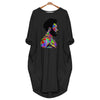 Black Pride Watercolor Man Black History Month Batwing Pocket Dress Black And Proud 365