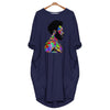 Black Pride Watercolor Man Black History Month Batwing Pocket Dress Black And Proud 365