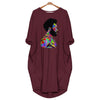Black Pride Watercolor Man Black History Month Batwing Pocket Dress Black And Proud 365