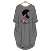 Black Pride Watercolor Man Black History Month Batwing Pocket Dress Black And Proud 365