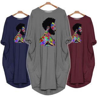 Black Pride Watercolor Man Black History Month Batwing Pocket Dress Black And Proud 365