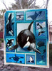 Cute Orca Whale Blanket HG