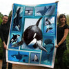 Cute Orca Whale Blanket HG