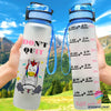 Dont Quit Do It Lifting Unicorn Rainbow Hair Water Track Bottle NHD