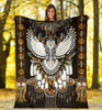 Owl Baby Blanket With Native Pattern Owl Lovey Blanket Owl Blanket Sherpa Blanket HG